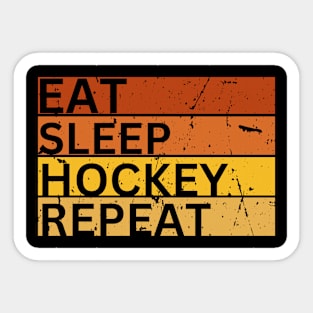 Eat Sleep Hockey Repeat Sticker